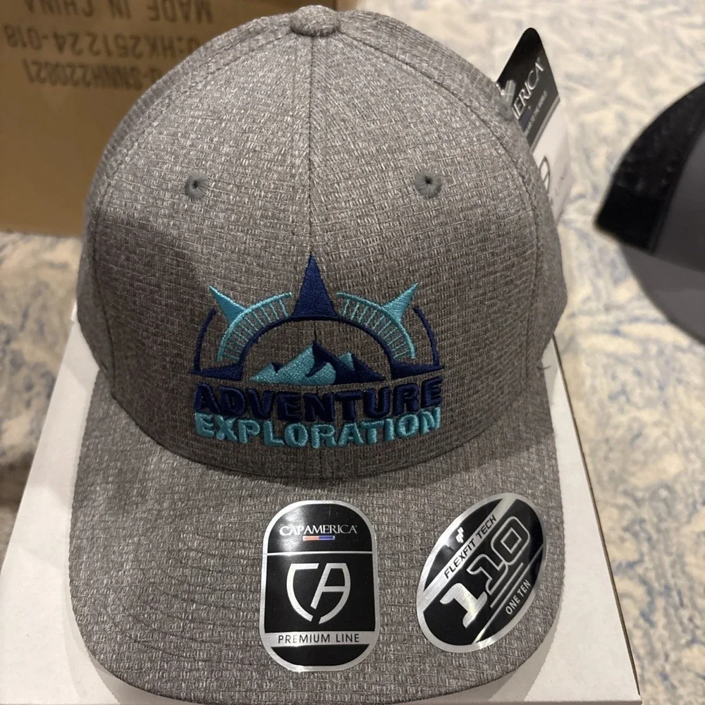 3 Piece Bundle , Cap America Cap, Flex-fit,  Outdoor Adventure Logos